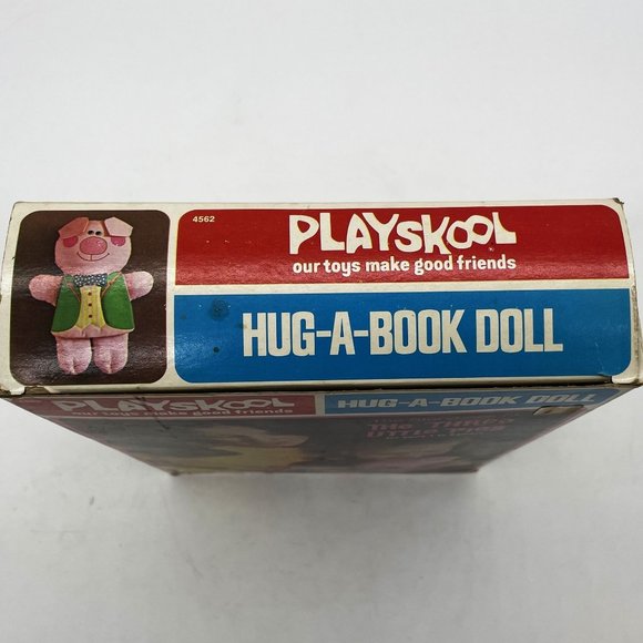 Vtg 1974 Playskool Soft Three Little Pigs Pink Hug a Book Doll-NWOT-Original Box - Picture 3 of 9
